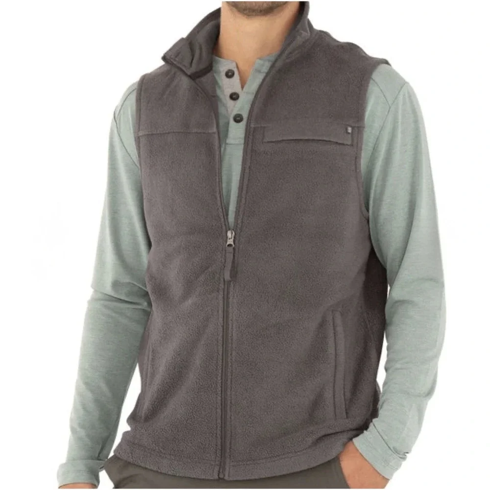 NWOT Free Fly Vest Men's 3XL Bamboo‎ Polar Fleece Grey Full Zip 3XL Outdoors